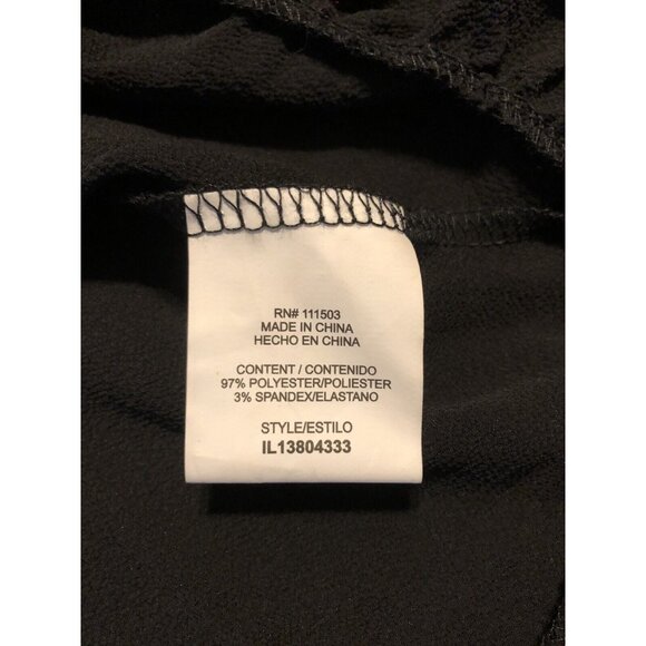 Lily White Top Medium Peplum Black NEW - Picture 6 of 8